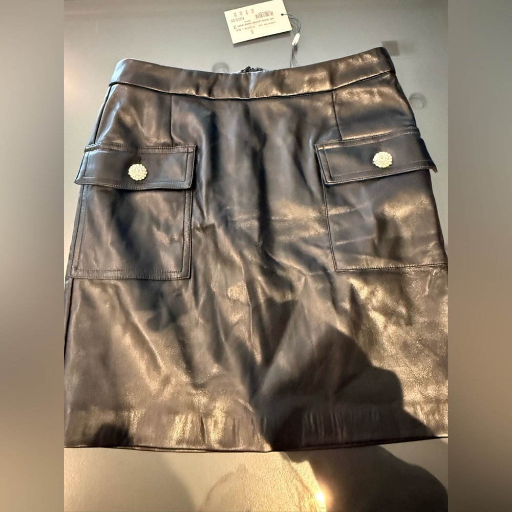 Generation Love Black Leather Skirt